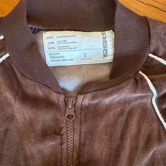 RSQ Terrycloth Bomber Zip Up - Picture 3 of 5